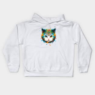 Watercolor Dot Kitten The Purrfect Addition to Your Wardrobe Kids Hoodie